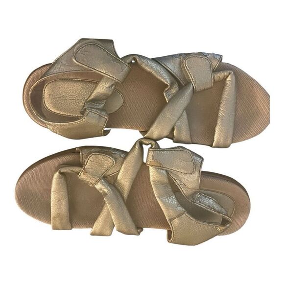 Sandbaggers Grace Gold Walling Comfort Sandals Size 8 - Picture 2 of 5